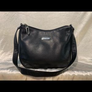 DKNY Black leather satchel bag